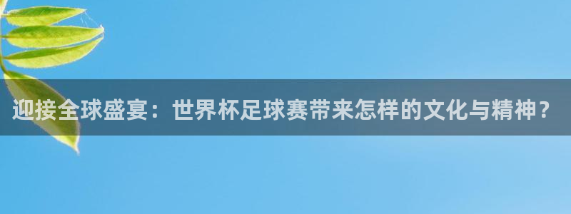 2026年世界杯赛程：迎接全球盛宴：世界杯足球赛带来怎样的文化与精神？